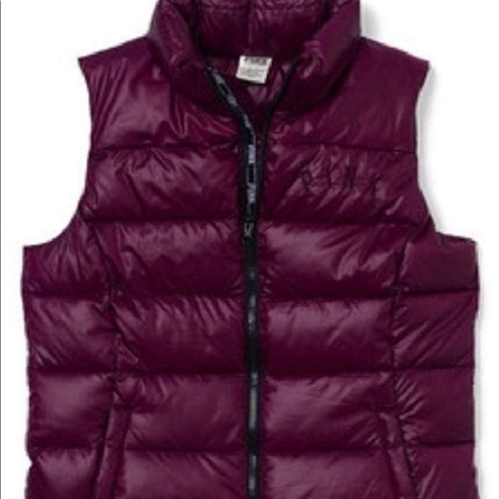 Maroon Pink puffer vest